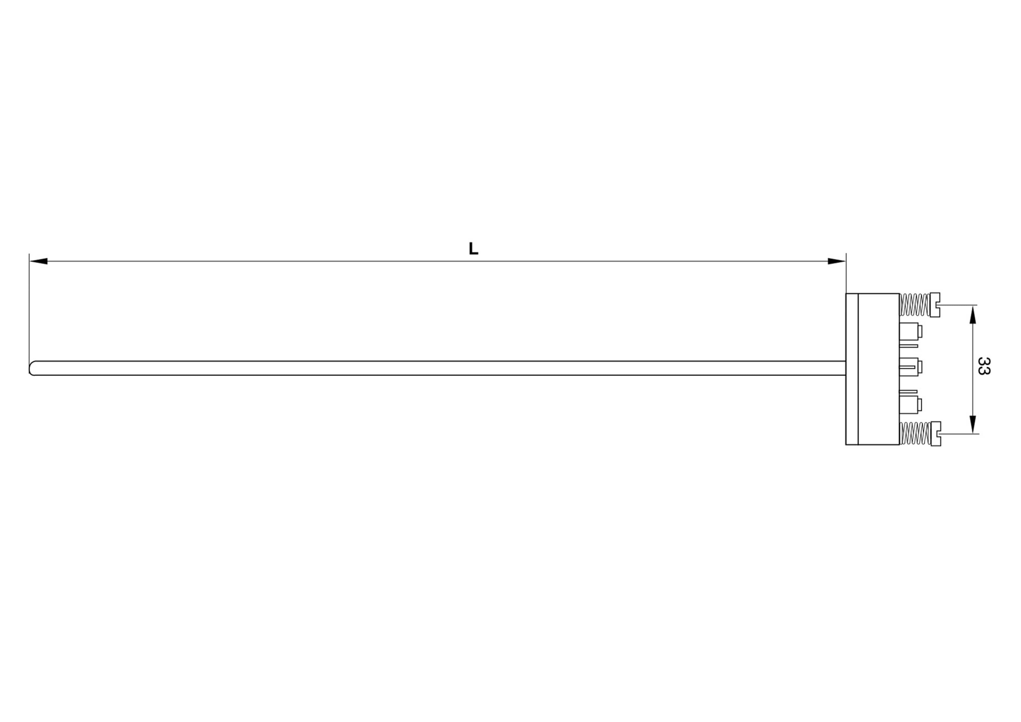 Plan de la sonde E9 élement interchangeable